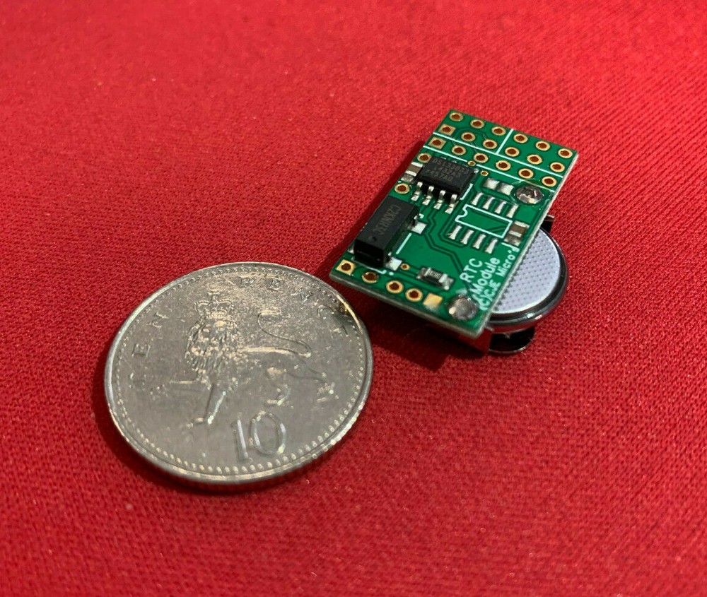 Real Time Clock (RTC) module for Raspberry Pi with no header fitted