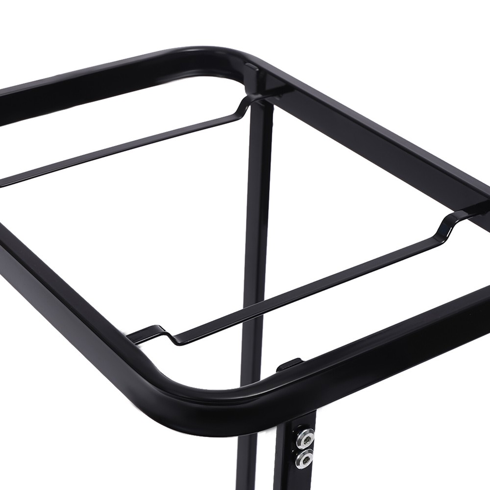 2 Tier Laundry Basket Metal Black Rectangular Laundry Basket With Wheels