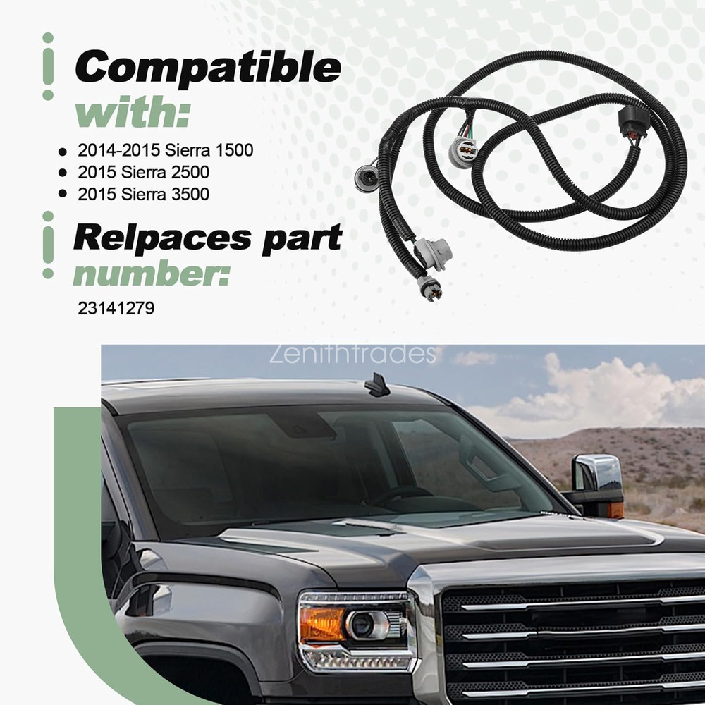 LH Side Tail Light Harness Wire & Socket For 2014-2015 Sierra 1500