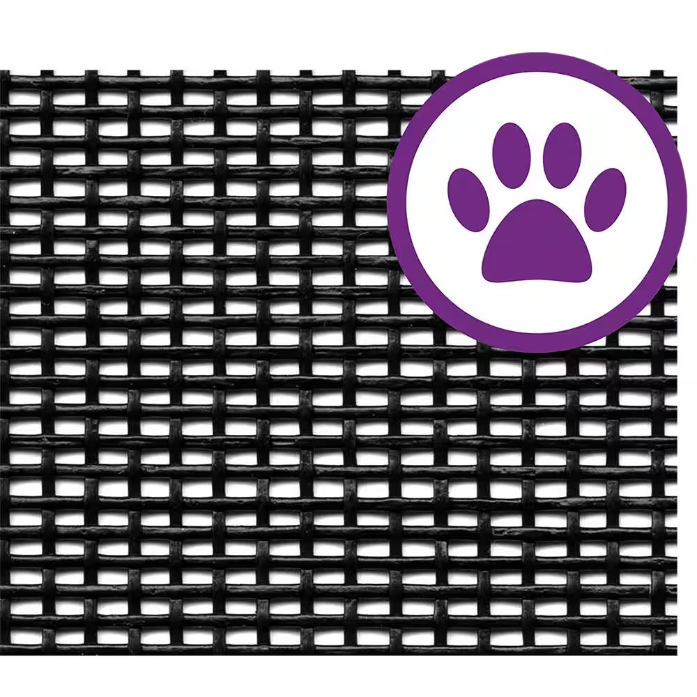 36 In. X 84 In. Charcoal Polyester Pet Resistant Screen Roll for Windows and Doo