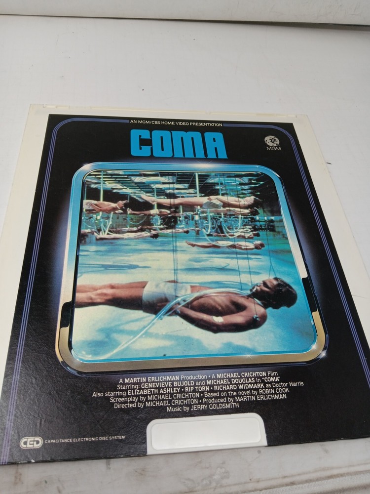 RCA CED Videodisc “Coma” starring Michael Douglas in great shape!!