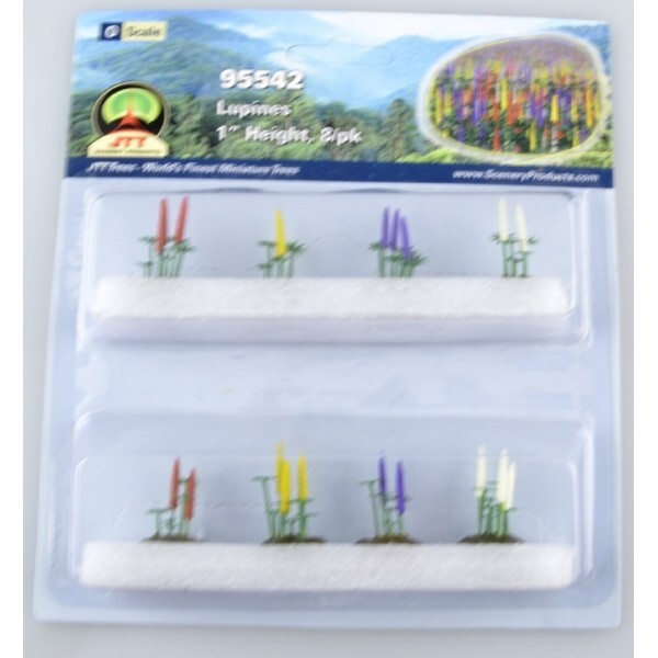 JTT Scenery Products ~ O scale ~ Lupines 1" tall, 8/pk ~ 0595542