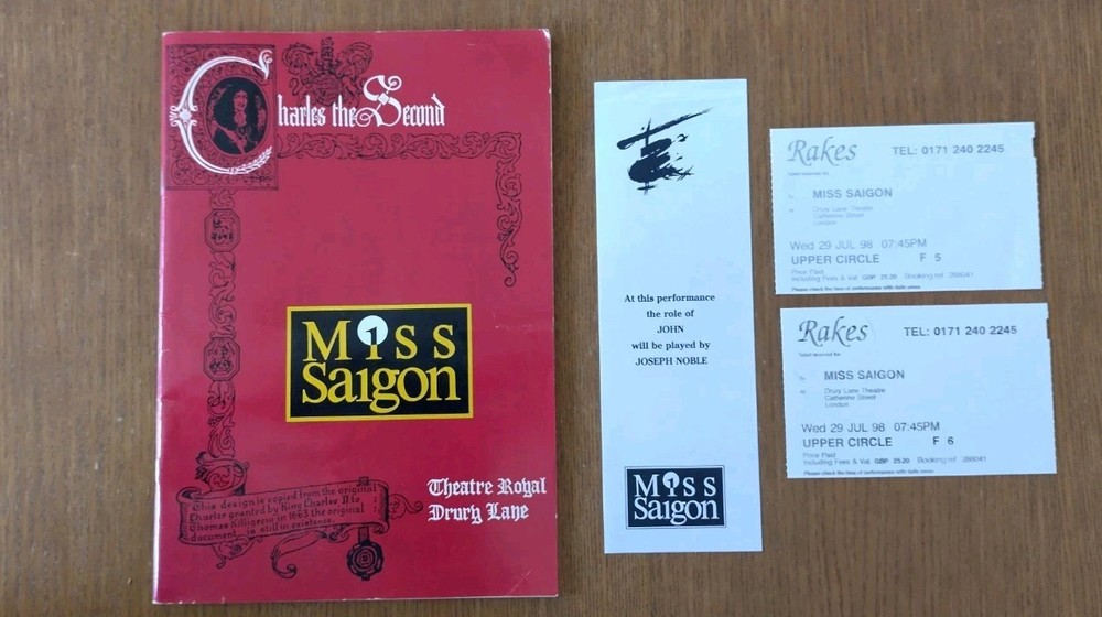 Miss Saigon Programme - Drury Lane 1998
