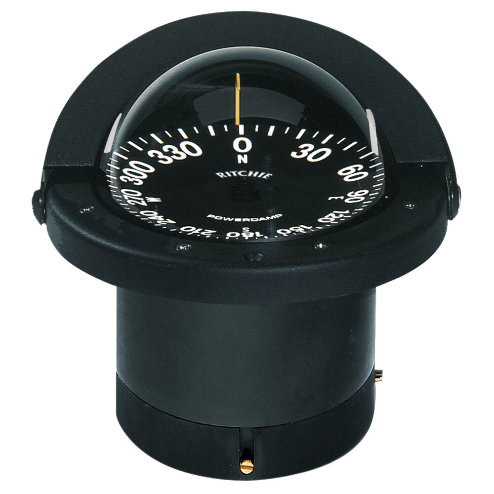 Ritchie FN-201 Navigator Compass Flush Mount Black 4.5" Dial LED Marine Use