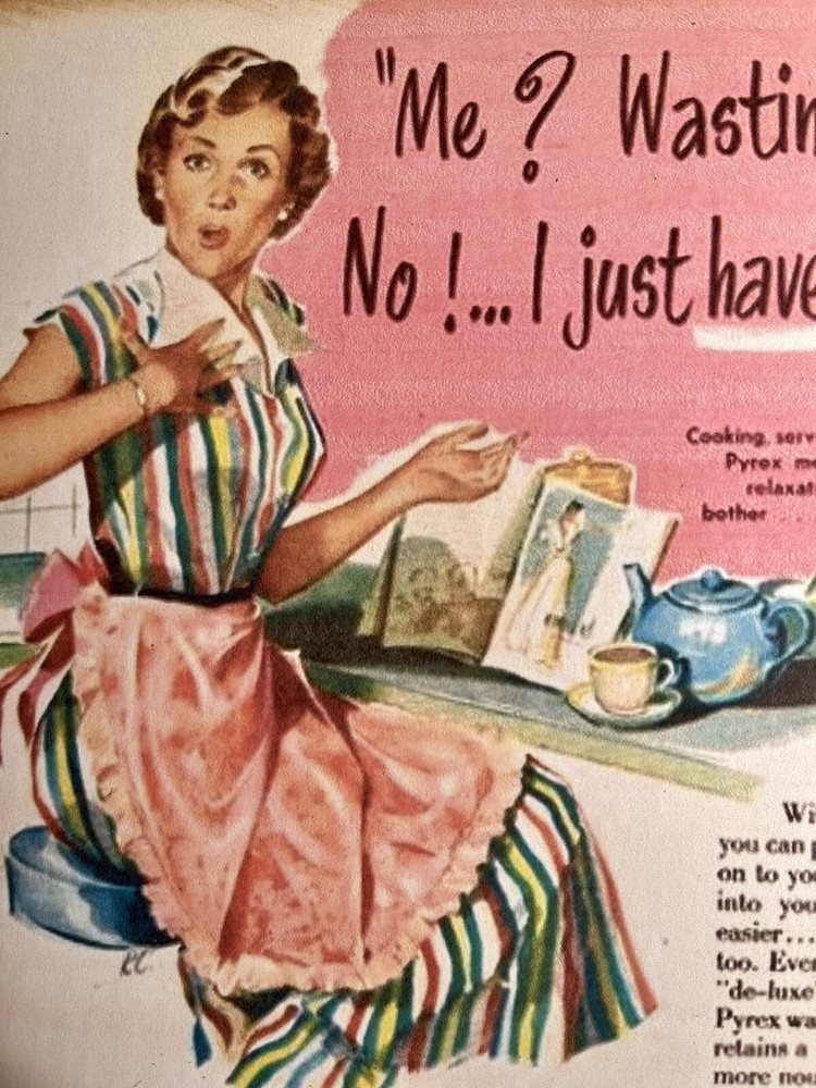 Pyrex Lady, Retro Advertisement, Handcrafted Plaque / Sign #4