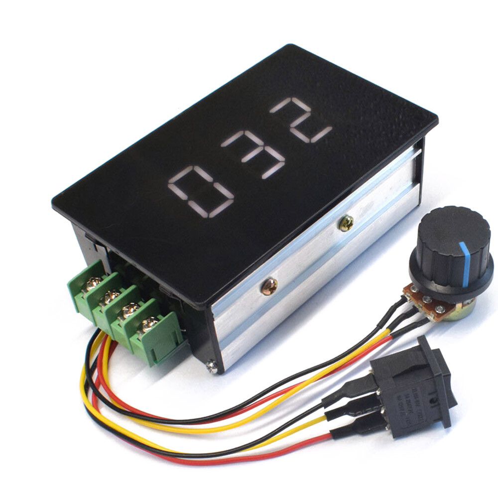 New DC 6-60V 20A Motor Speed Controller Digital Display Adjustable Regulator