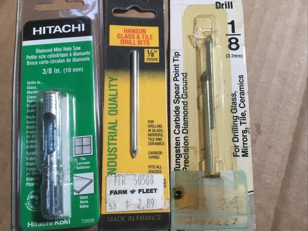 Glass Cutter and Drills
