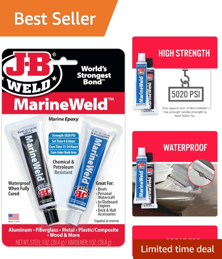 Versatile MarineWeld 8272 - 2oz Durable Epoxy for Water and Surface Repairs