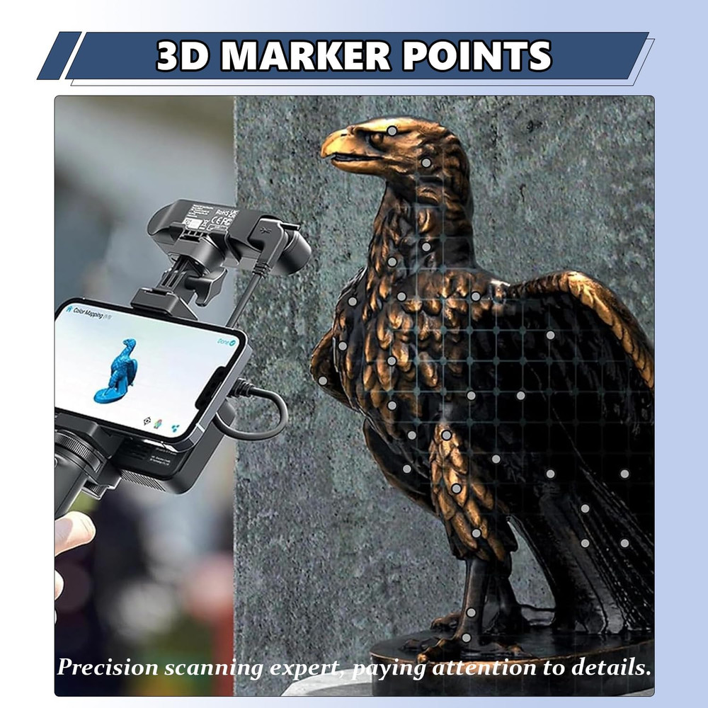 3D Scanner Markers - 600 Dots for Precise Optical Tracking and Scanning