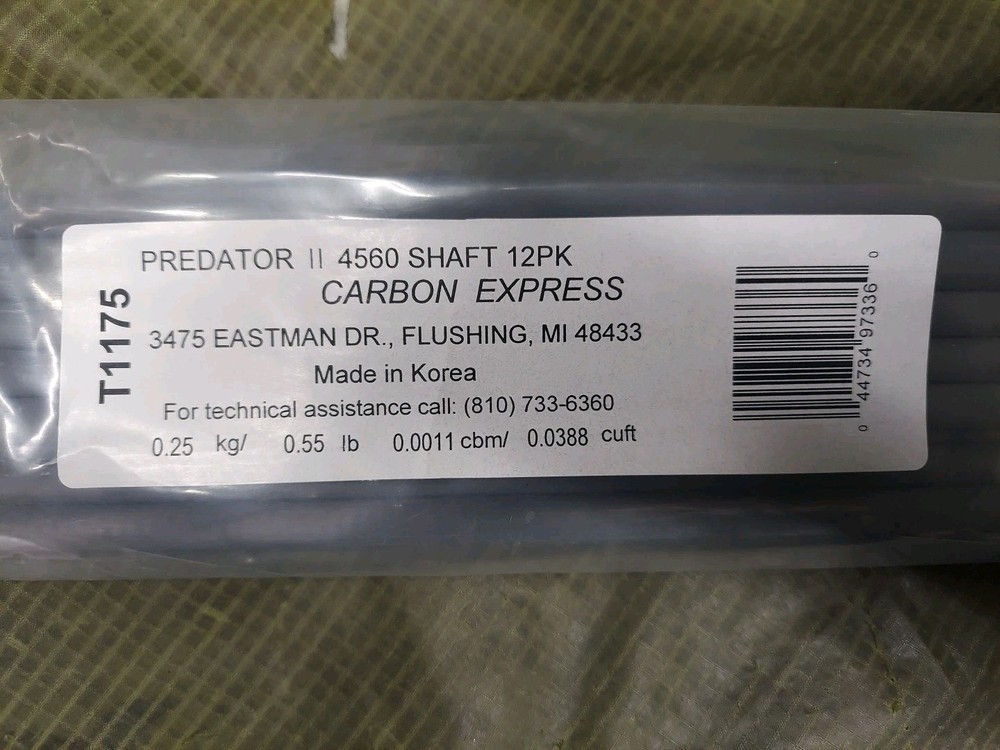 Predator II 4560 Shaft 18 Carbon Express