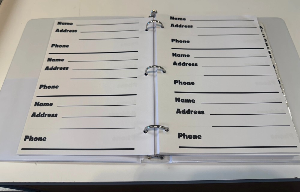 Compact Edition Giant Print Address Book for Low Vision