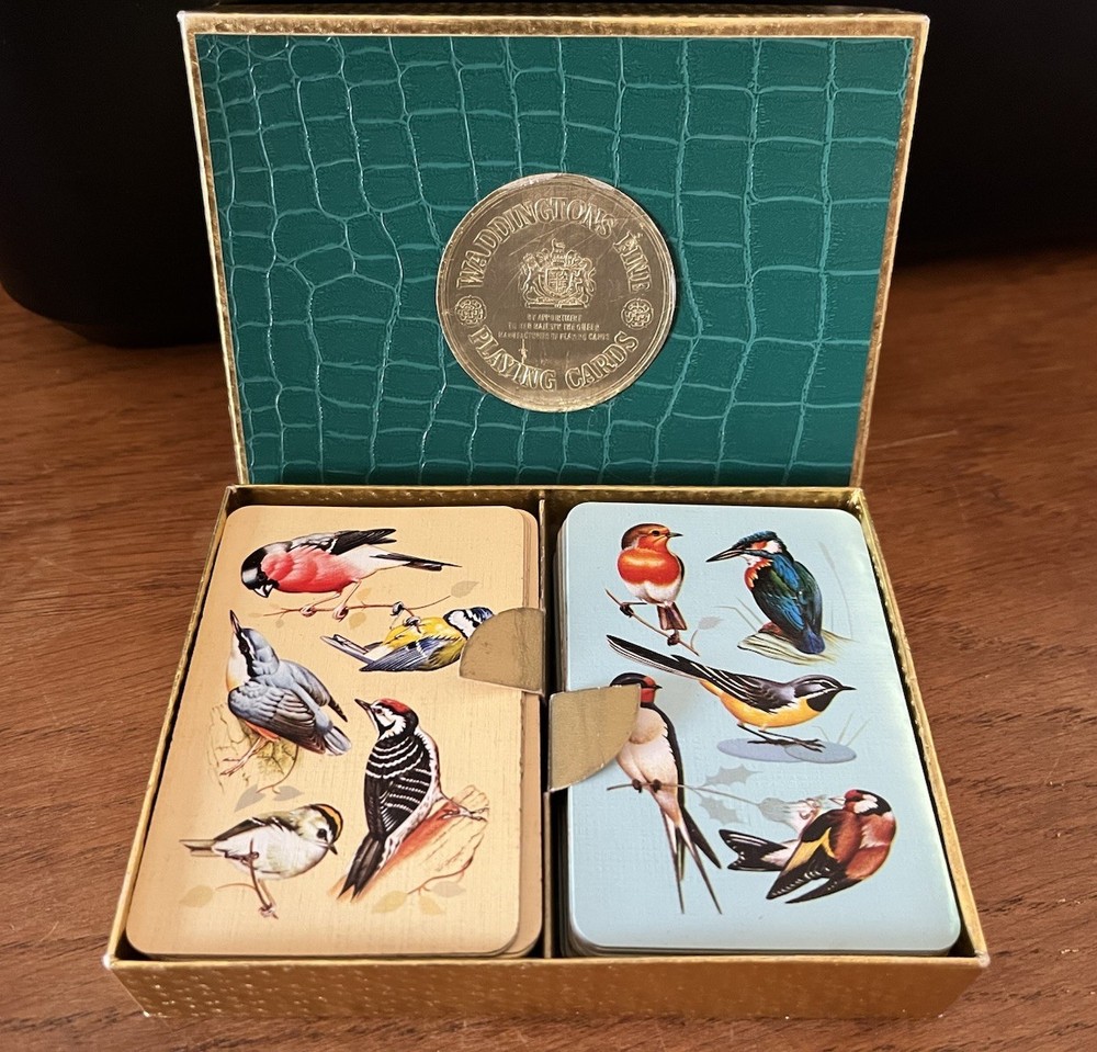 WADDINGTONS BIRDS BACKED PLAYING CARDS SET - 2 PACK SET