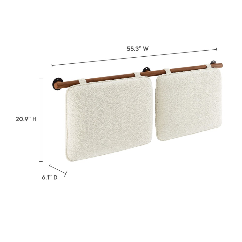 Anela Full Headboard in Cream Walnut