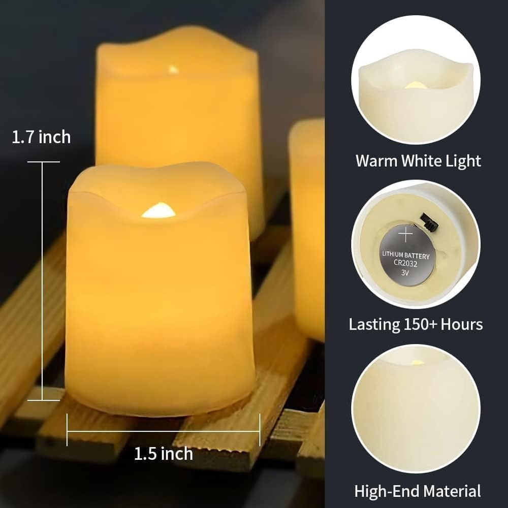Flameless LED Tea Lights, 24-Pack
