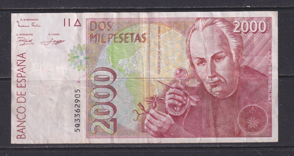 SPAIN - 1992 2000 Pesetas Circulated Banknote