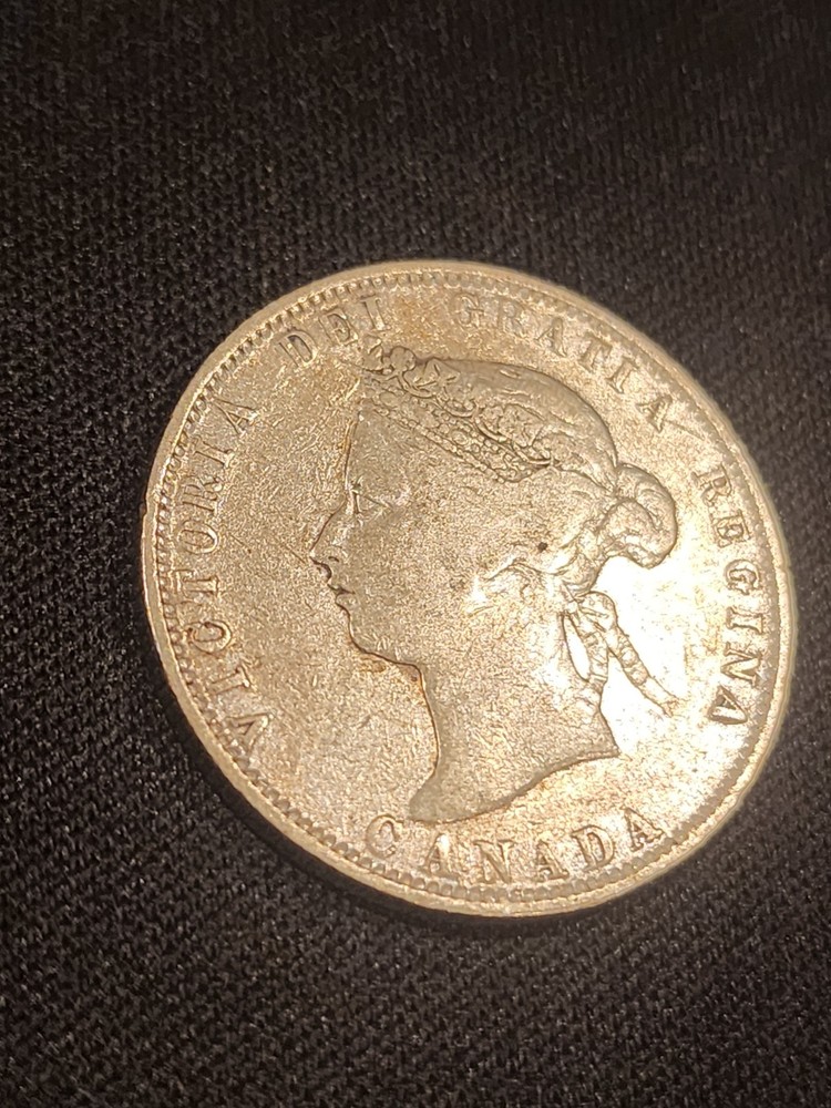 1872H Canada 25 Cents Silver Coin