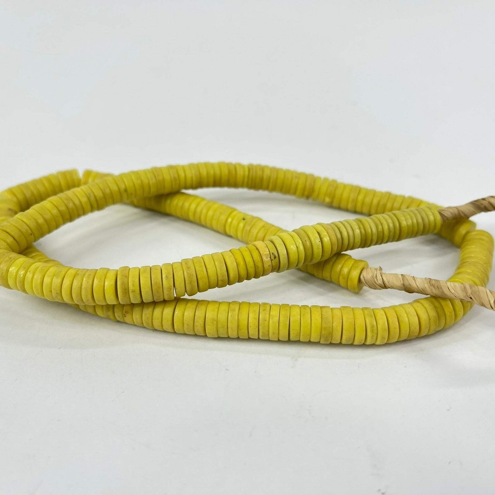 Bohemian Button Yellow Trade Beads
