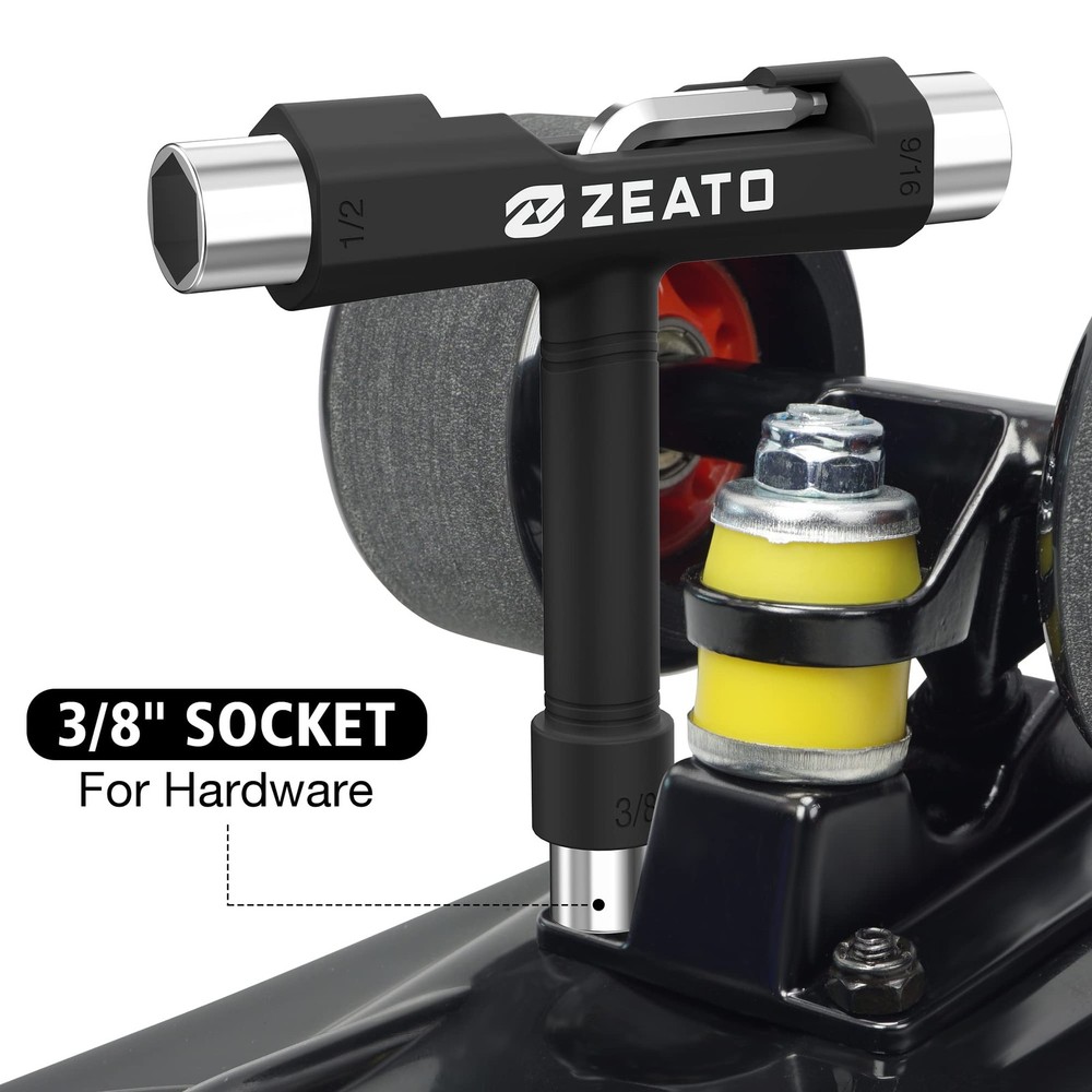 All-in-Skate Tools Multi-Function Portable Skateboard T Tool Accessory with T...