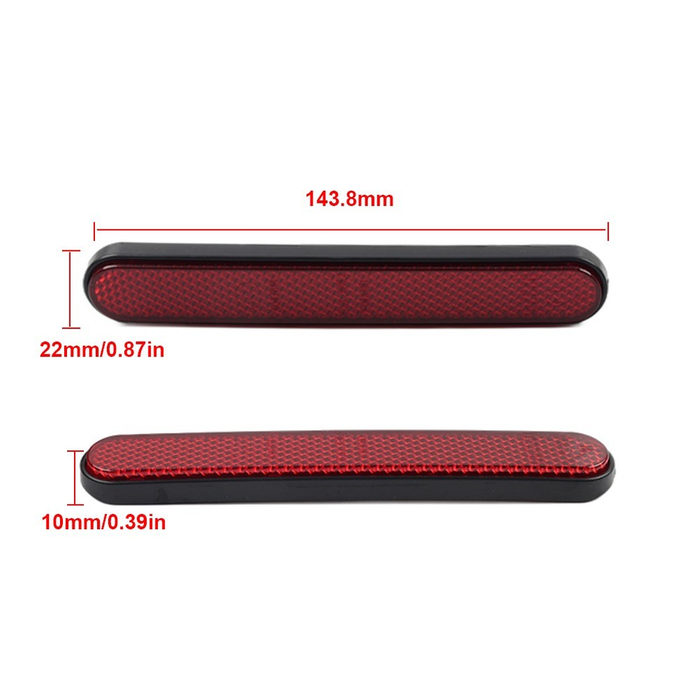 2Pcs Universal Front Rear Fork Leg Reflective Reflector Sticker For Harley 