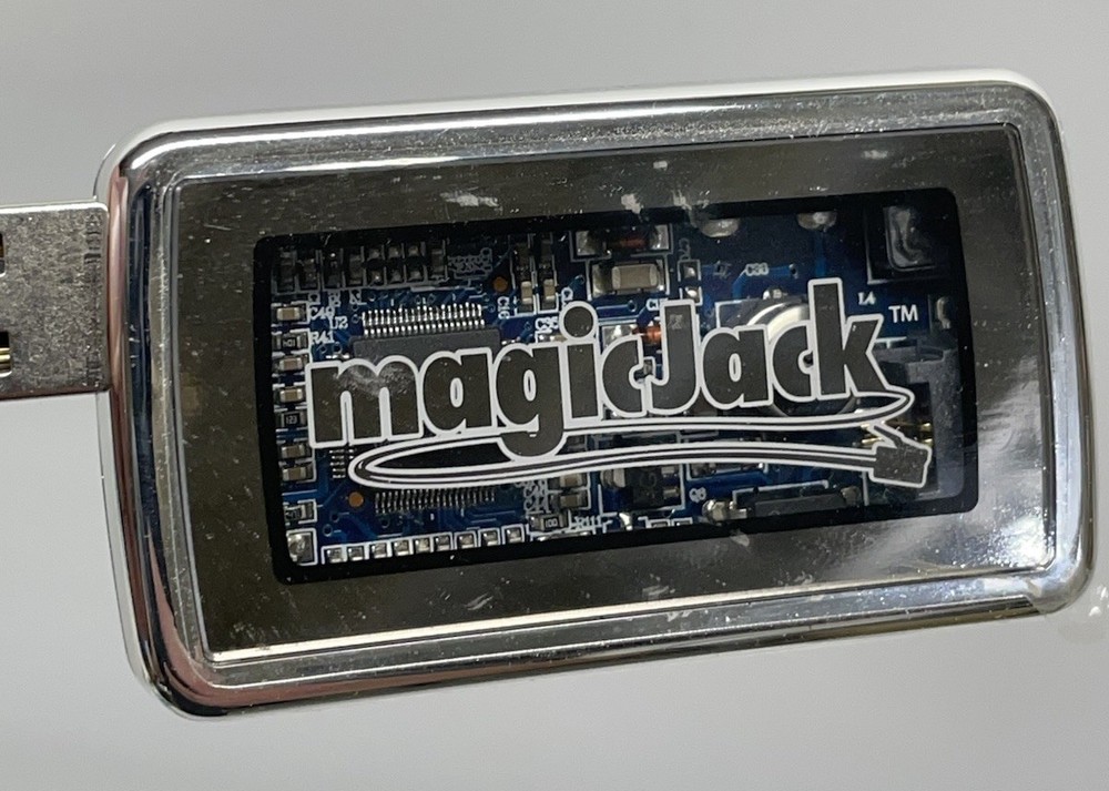Magic Jack A921 Phone System USB Phone Jack Long Distance Calling Open Box Clear