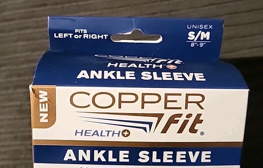 Copper Fit Ankle Sleeve Compression + Support - Size S/M
