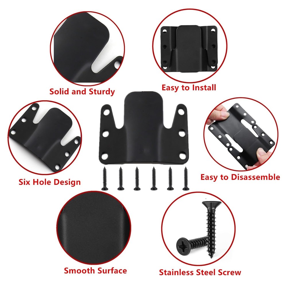 ANTFEES Universal Sectional Sofa Interlocking, 8 sofa connector-8, Black