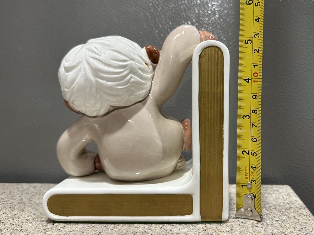 Vintage Lefton Cute Gorilla Monkey Bookend MCM Felt Bottom Pristine Condition