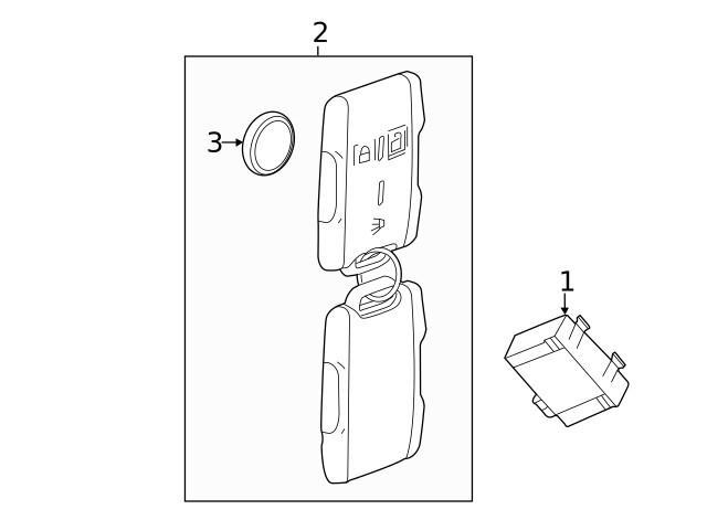 Genuine GM Remote Control Door Lock Transmitter 13577764