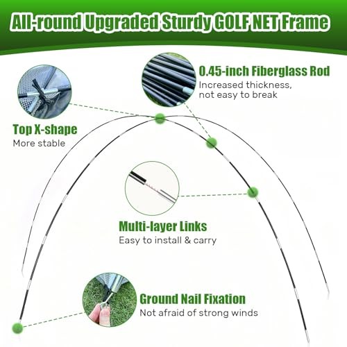Golf Net with Practice Mat,Golf Hitting Aid Nets 10x7FT for Backyard Large