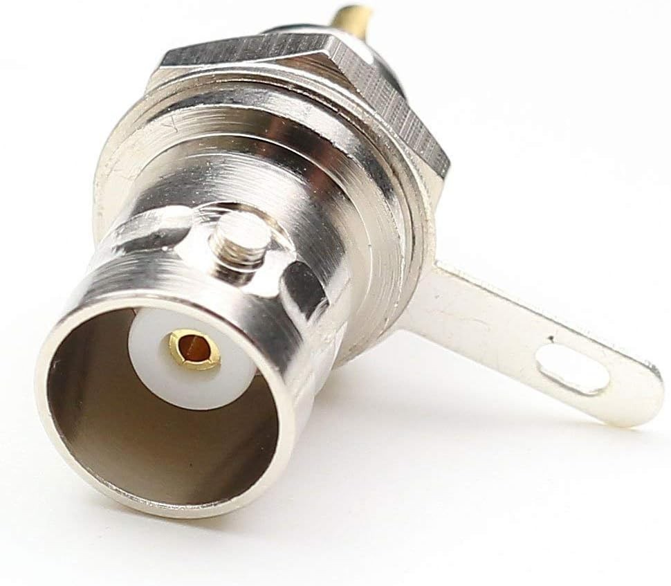 BNC Chassis Panel Mount Socket Female Jack Solder Type Connectors silver