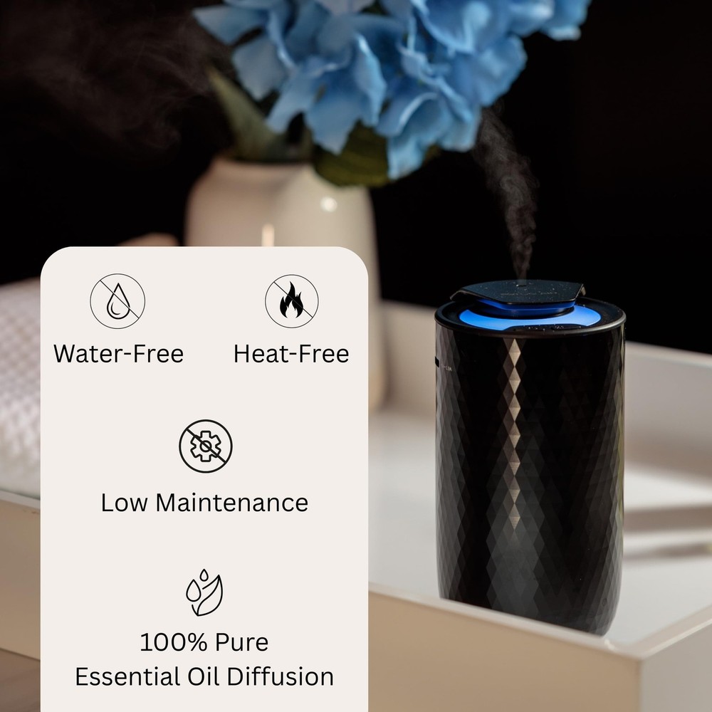 Waterless Essential Oil Diffuser – Portable Cordless Aromatherapy Diffuser