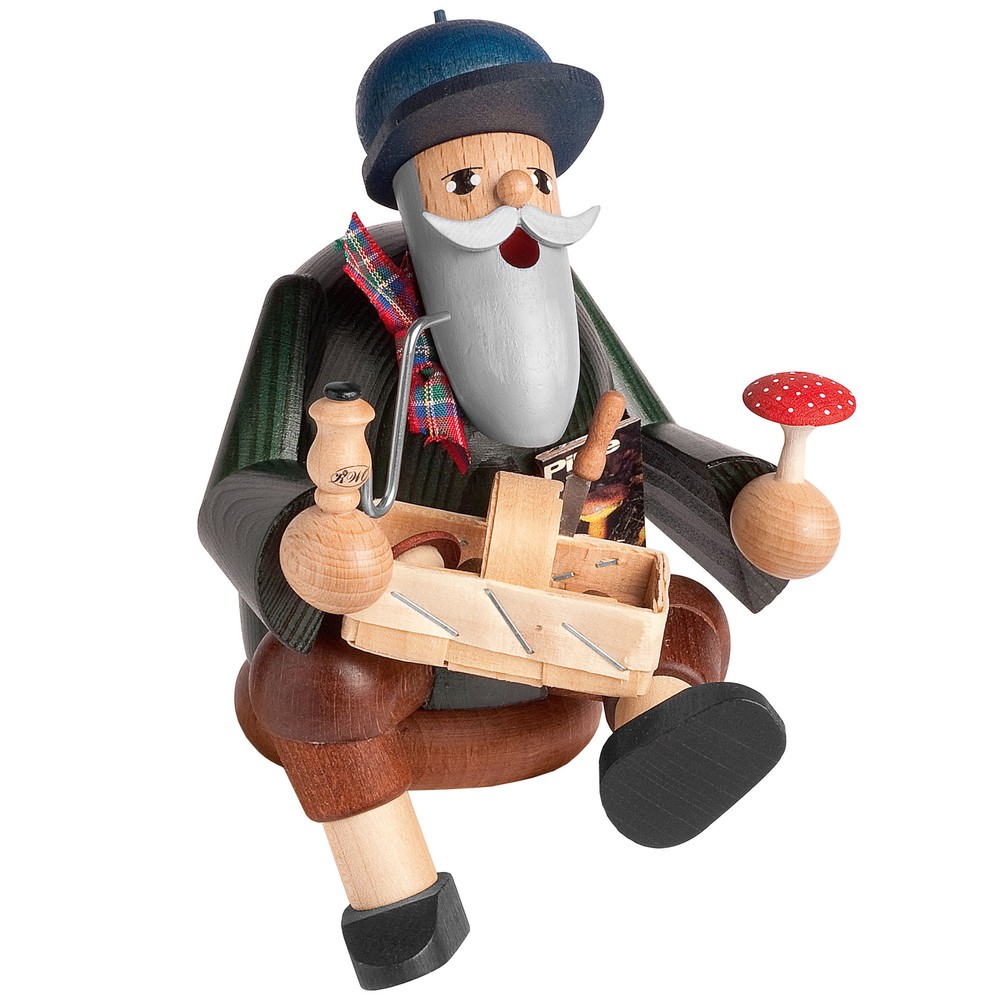 Mushroom picker, sitting