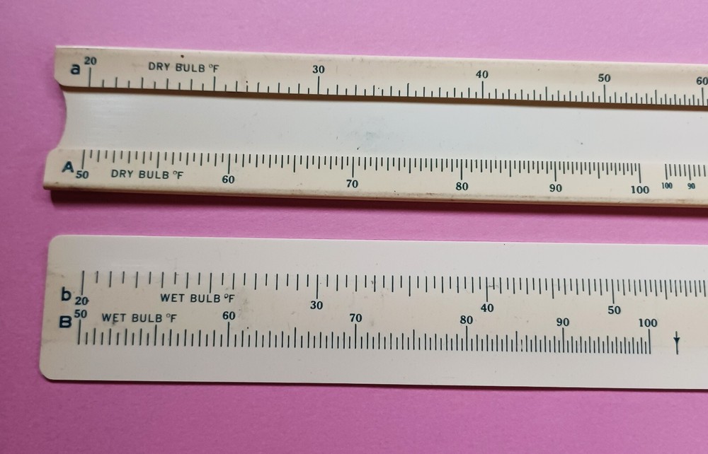Powers Psychrometric Slide Rule - Vintage Plastic