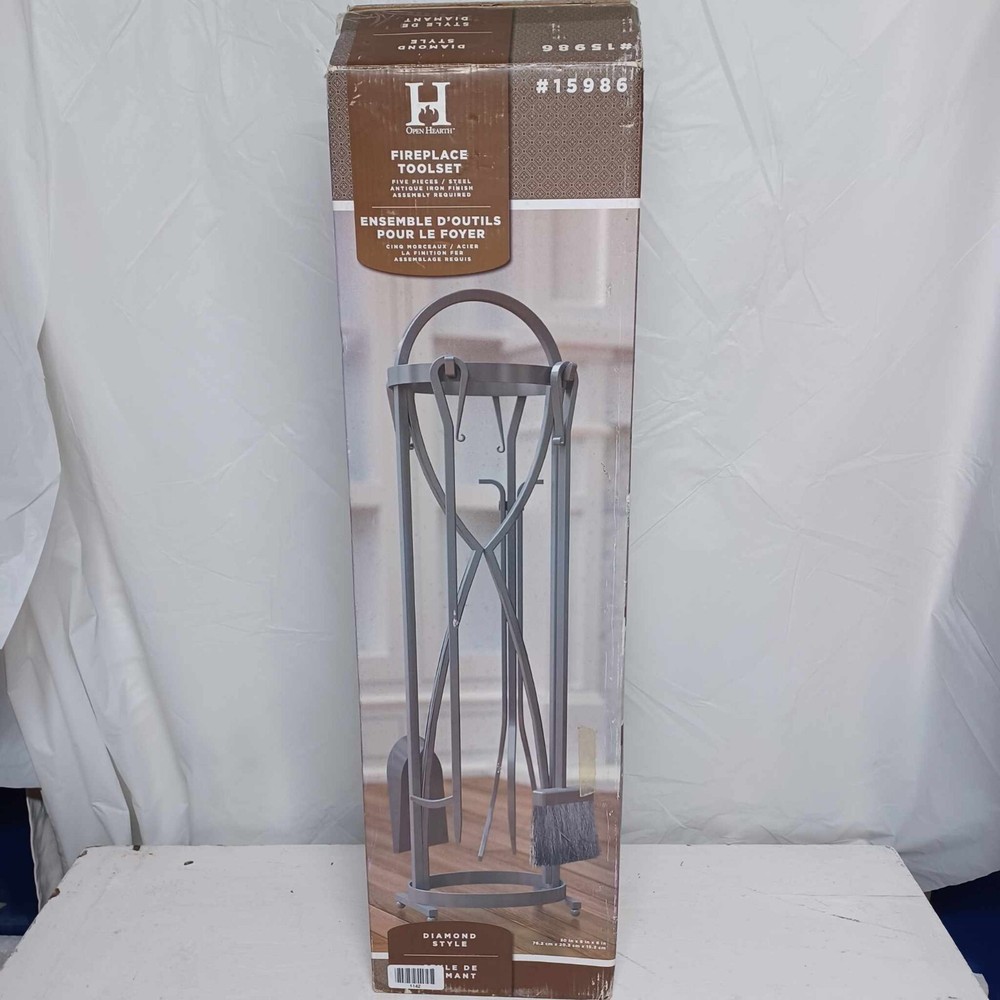 New Open Hearth Fireplace 5 piece Tool Set Panacea