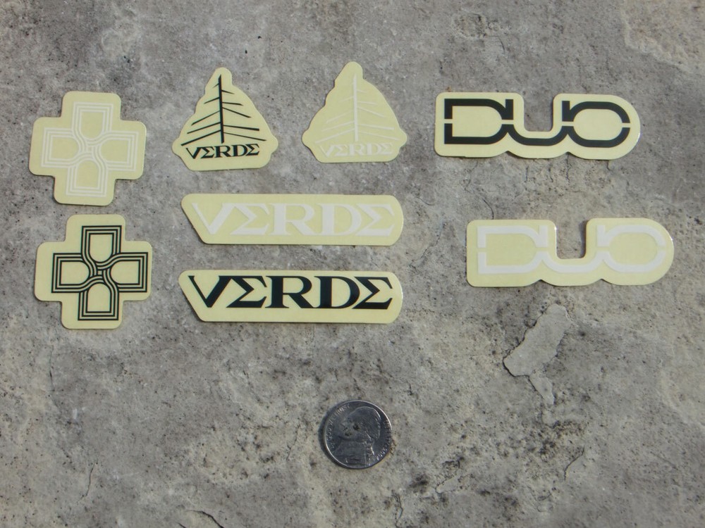 Verde Bicycles Sticker/Decal Set, Printed Clear Plastic