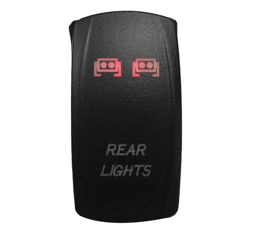 DragonFire for Lighted Switch Rear Light On/Off Red