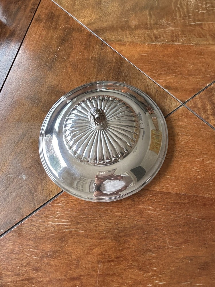 Vintage Silver Plated 8” Lid For Serving Dish