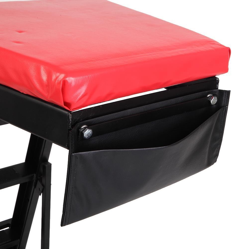 400Lbs Foldable Topside Engine Creeper Adjustable Height Movable Ladder 4 Wheels