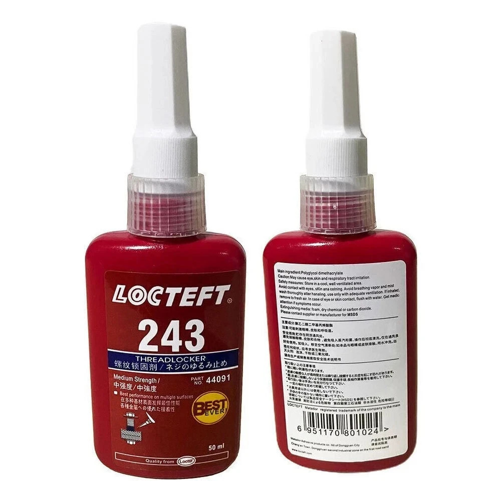 50ml 243 Thread Lock Bolt Stud Fast Fix Screw Glue Nut Compound DY