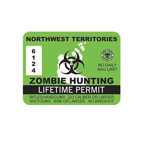 Northwest Territories Zombie Hunting Permit Sticker
