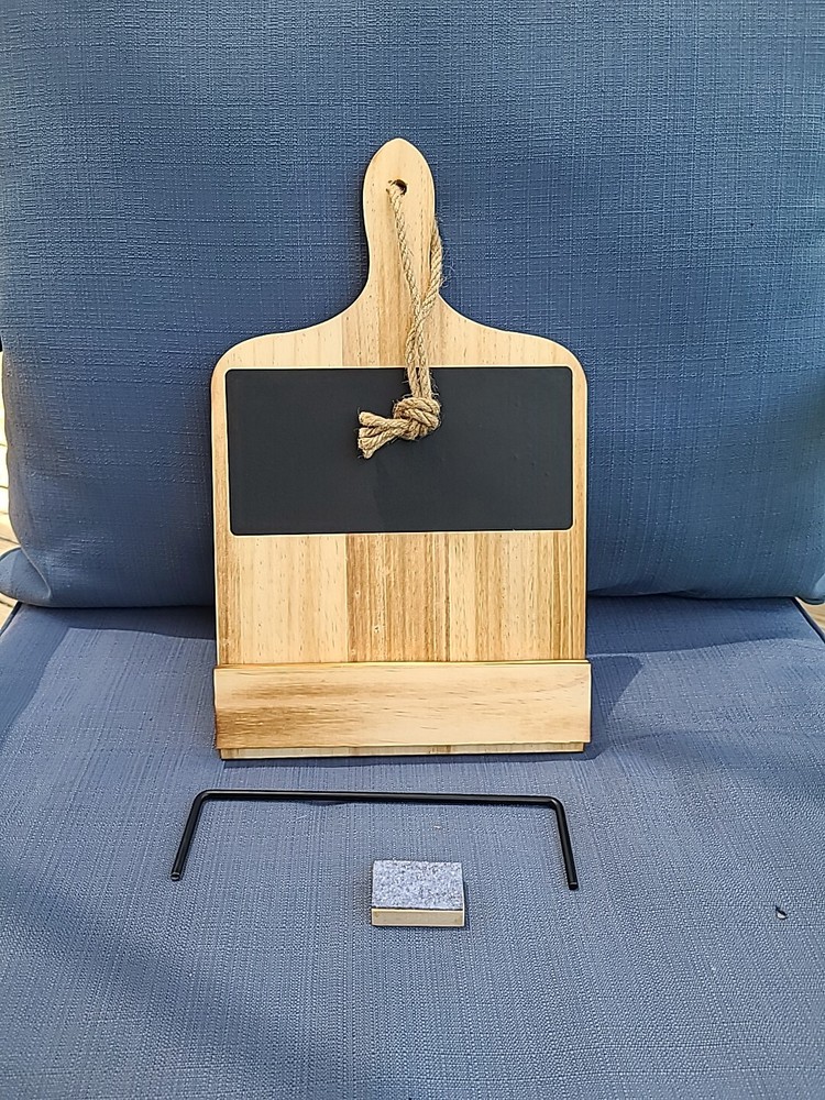 Wooden Adjustable Cookbook Stand Kitchen Decoration Chalkboard