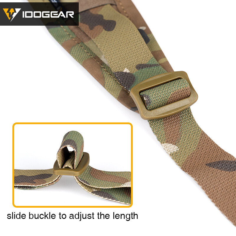 IDOGEAR Tactical Rifle Sling Ferro Style Slingster Two Point Quick Pull Tab Camo