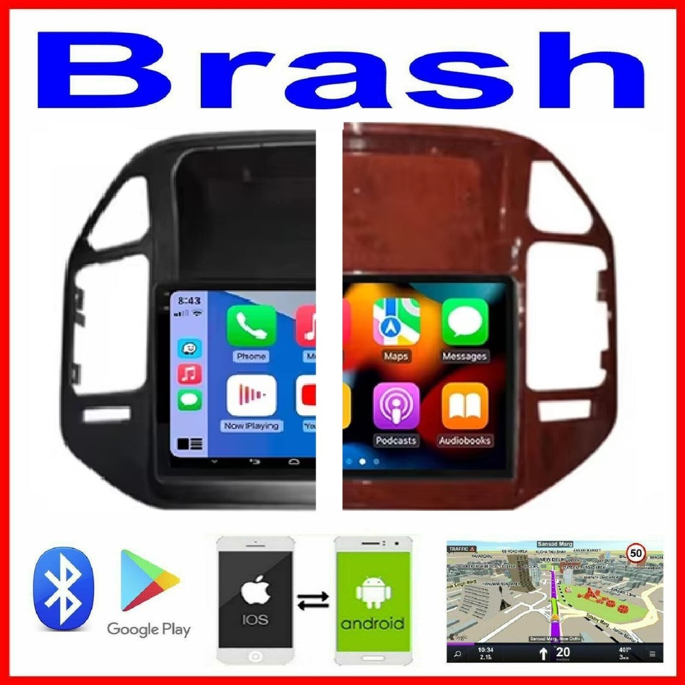 MITSUBISHI PAJERO 2000-06 GPS APPLE CARPLAY ANDROID AUTO CAMERA TV TPMS DVR   a