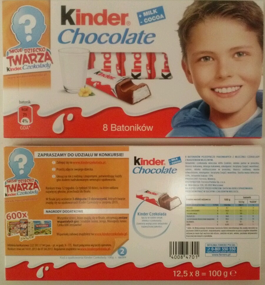 kinder Chocolate + Milk  - Cocoa