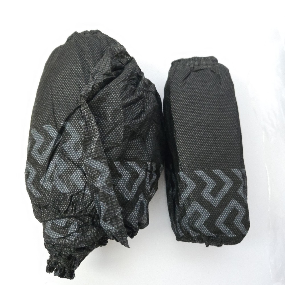 100 Pc Premium Shoe & Boot Covers Disposable Booties Non-Slip 100 Pack Black