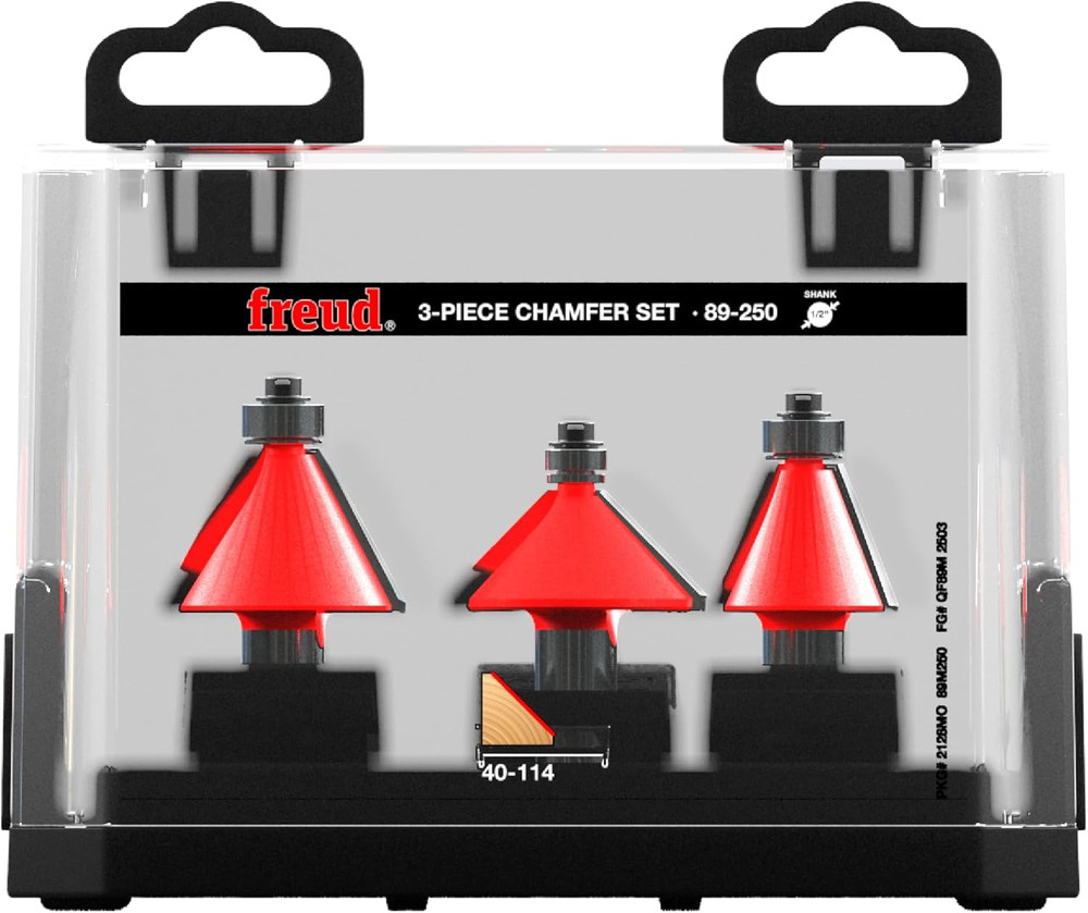 89-250 3Piece Chamfer Bit Set, Multi, One Size