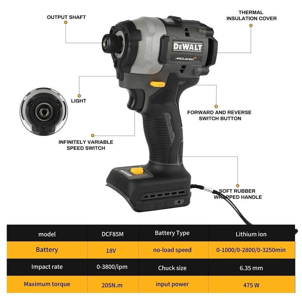 DeWalt DCF850M 20V Brushless Impact Driver Adjustable Speed Tool