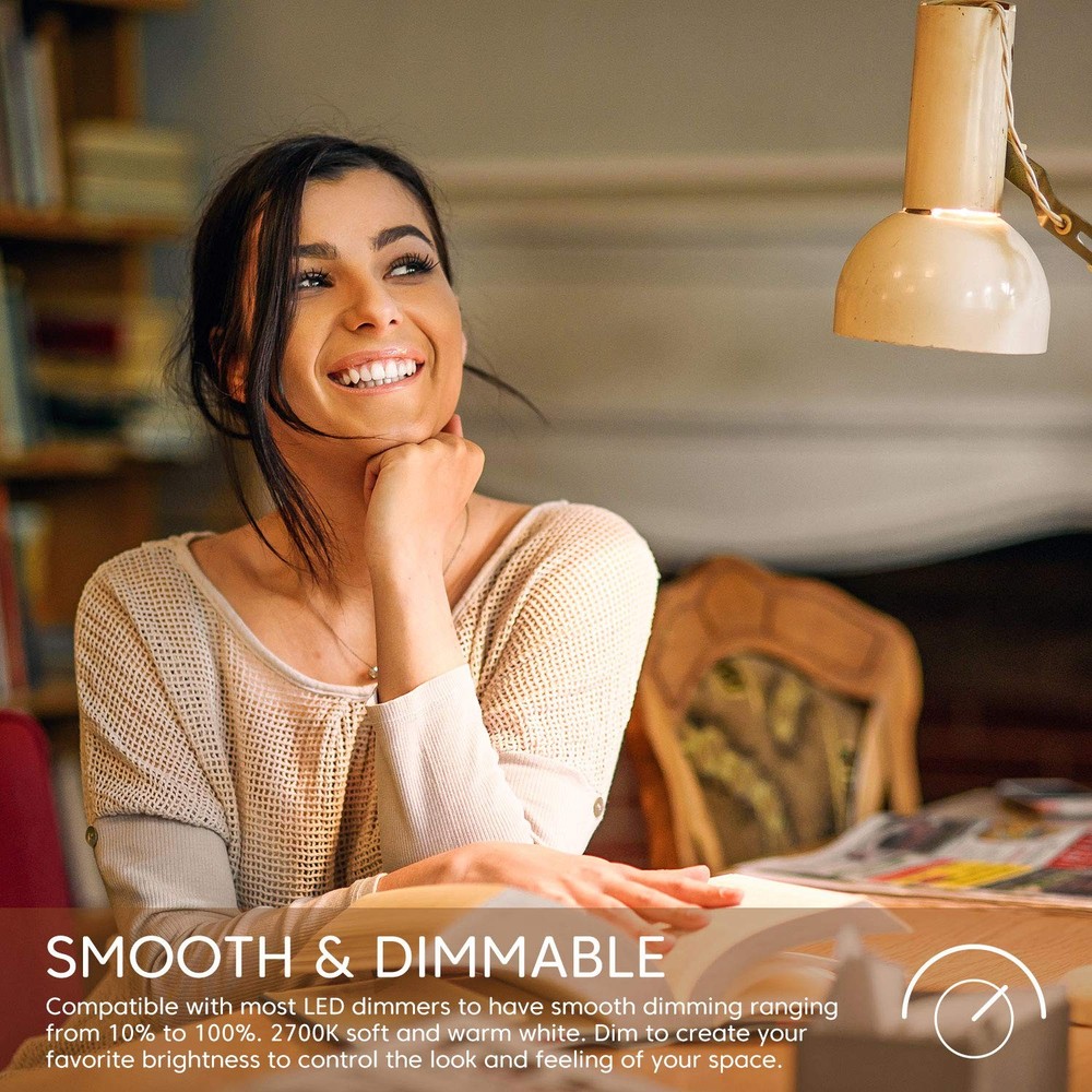 A19 LED Light Bulbs Dimmable, 40 Watt Equivalent, E26 Base, 2700K Soft White,...