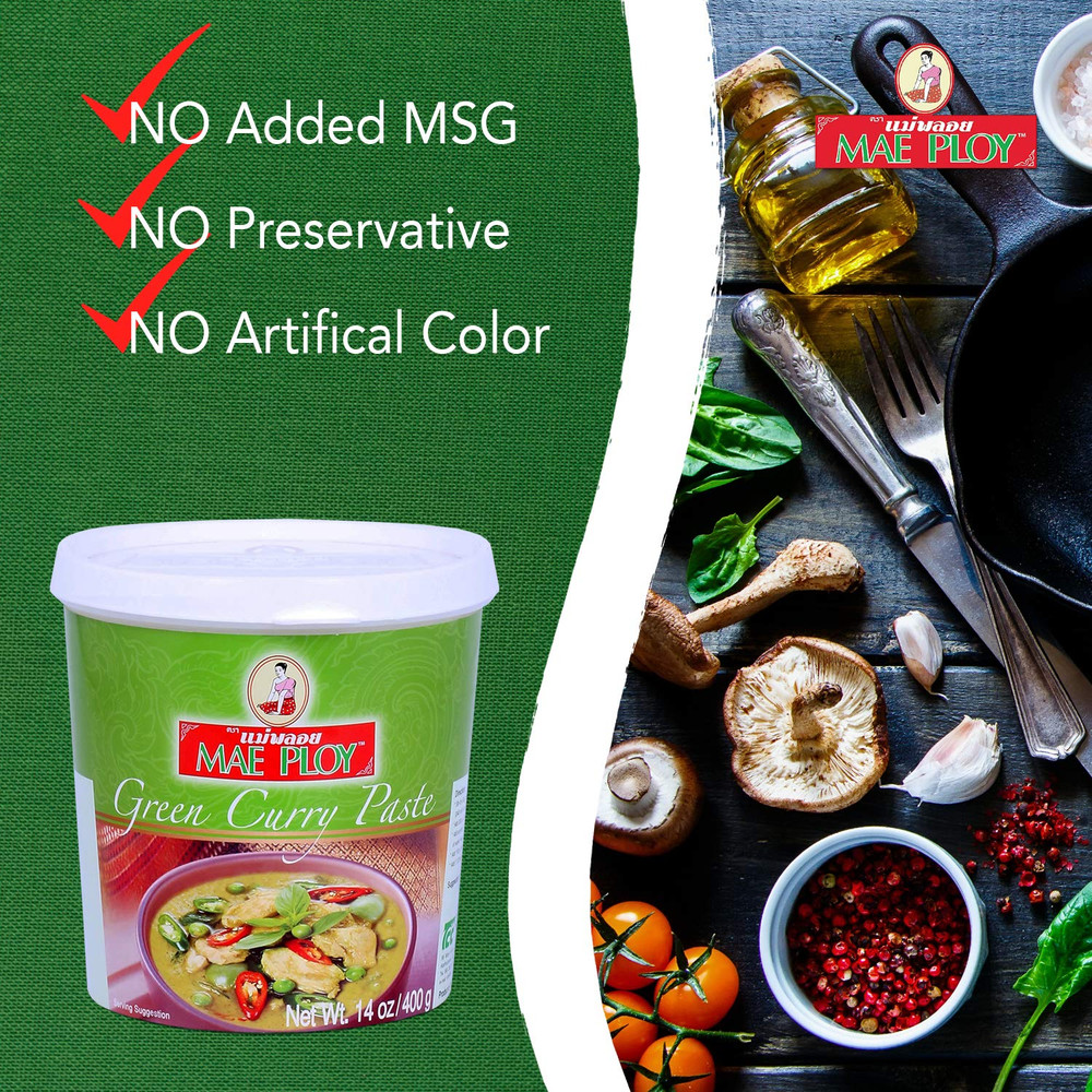 Green Curry Paste, Authentic Thai Green Curry Paste for Thai Curries & Other Dis
