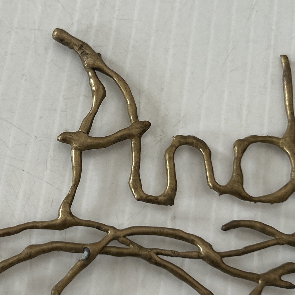Handmade Copper Colored Wire Name “Arden” Wall Hanging/323j